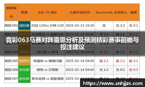 竞彩063马赛对阵雷恩分析及预测精彩赛事前瞻与投注建议